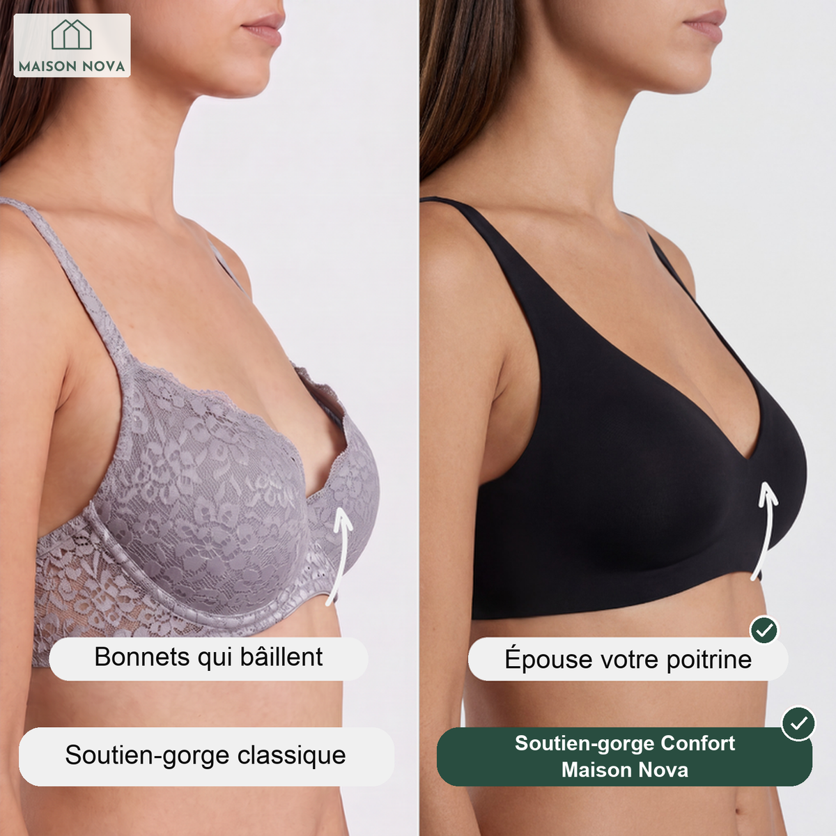 Soutien-gorge confort sans coutures et sans armatures - Maison Nova™